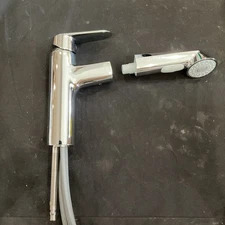 Grohe Eurodisc Cosmopolitan Kitchen Faucet Pulldown in Polished Chrome 33330002 