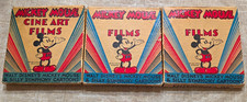 Vintage Disney Mickey Mouse/Donald Duck 8mm Films Lot of 3 Cine Art Original Box