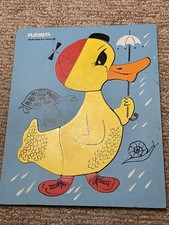 Vintage Playskool Wooden Children's Duck Puzzle
