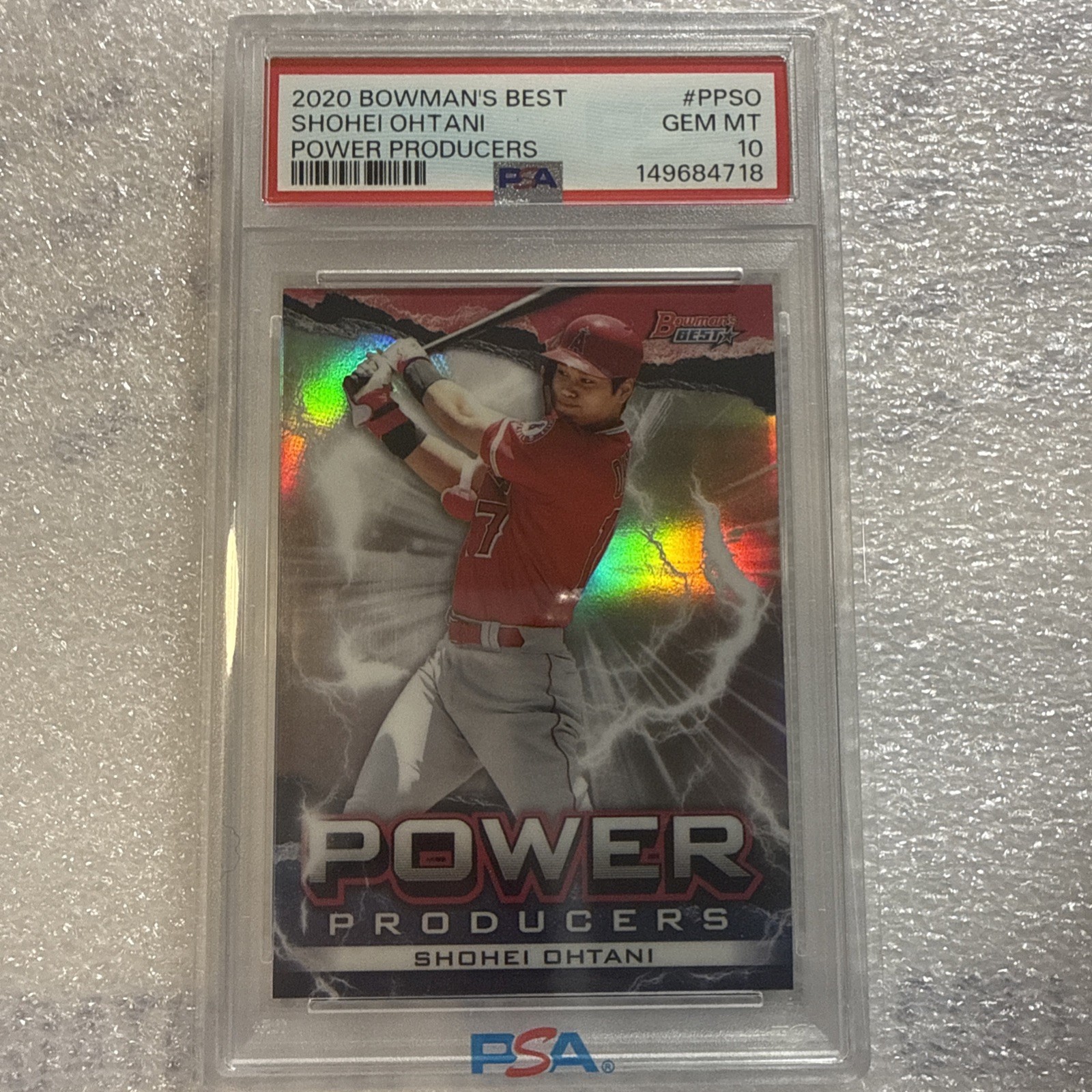 2020 Bowman's Best Shohei Ohtani #PPSO Power Producers PSA 10 Angels Dodgers MVP view 1