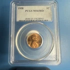 1958 Lincoln Wheat Cent 1c PCGS MS65 RD (W352)