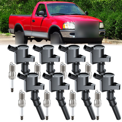 8x Spark Plugs & 8 Pack Ignition Coils DG508 For 1998-04 Ford Expedition 5.4L V8