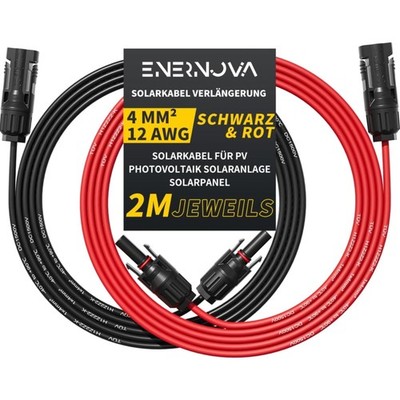 Solarkabel Verlängerung 2M 4mm2   MC4 Enernova