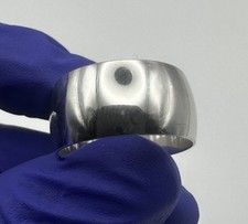 925 Sterling Silver Dome Band Ring 6.4g Size 9 9.9mm High Polish Finish  C092