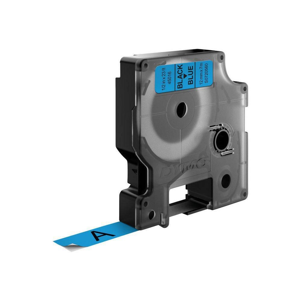 Dymo 45016 D1 LabelMaker Tape 12mm x 7m Black on Blue S0720560 ES45016 - Image 2