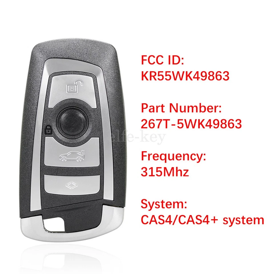 Para 2014 2015 2016 2017 2018 BMW Serie 3 4 320i 328i F32 X3 X4 Llavero inteligente 4B Foto 2 de 4