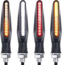 Motorcycle Turn Signal Lights, 4Pcs Front Rear Indicator Lights LED Brake Daytim