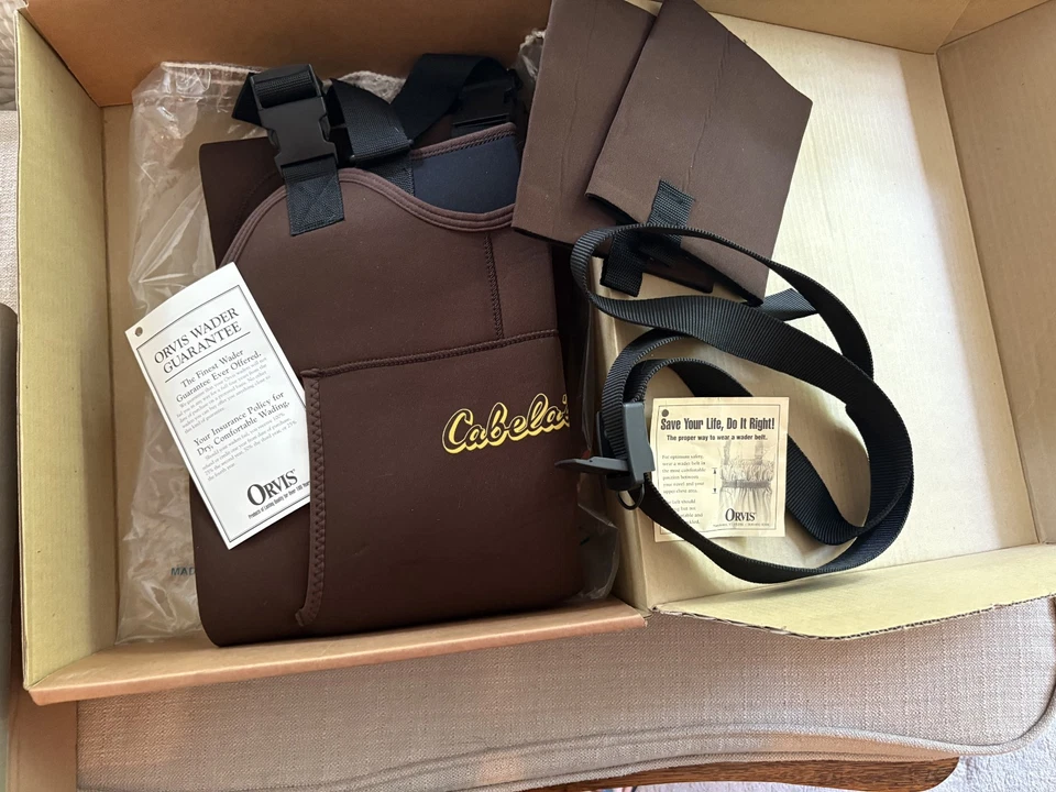 NEW Cabela’s Women Neoprene Chest Waders Med Brown Stocking Foot - Image 4 of 4