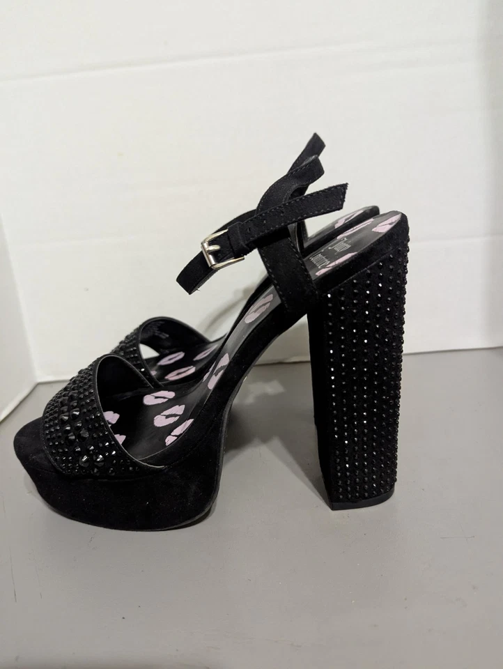 Женские туфли-лодочки на высоком каблуке Juicy Couture Lipstick Smooches размер 8,5. Стразы - Изображение 3 из 4