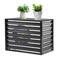 Air Conditioner Fence for Outdoor Units, Privacy AC Fence Cover Black