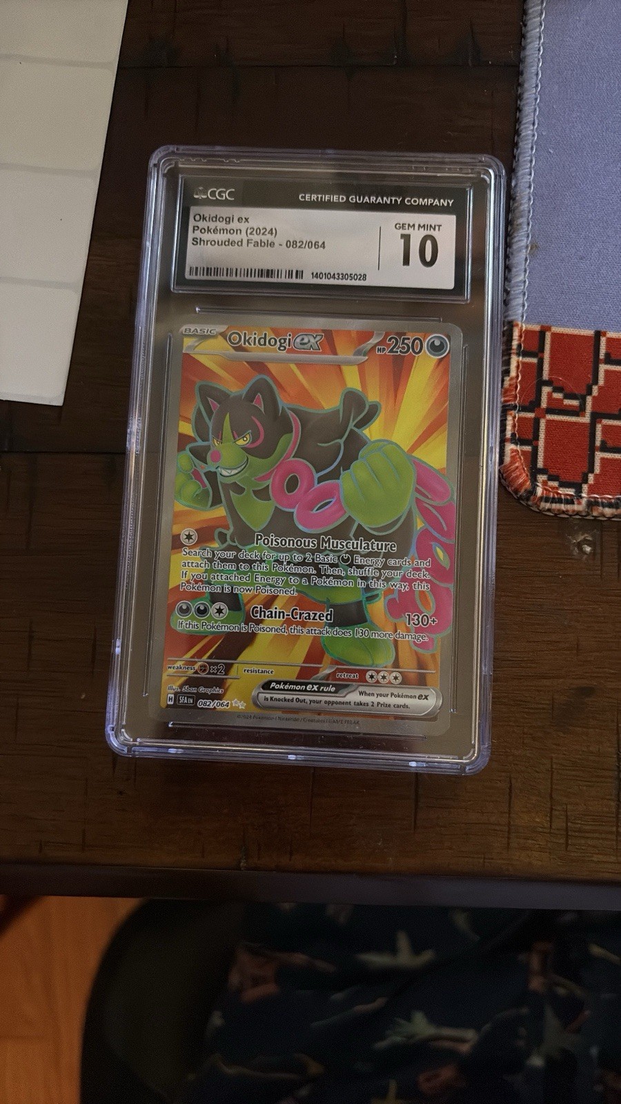 Okidogi ex 082/64 CGC 10 Shrouded fable 2024 Pokemon tcg
