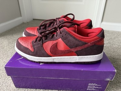 Size 13 - Nike SB Dunk Low Pro  Cherry  Burgundy Crush USED w/ Box