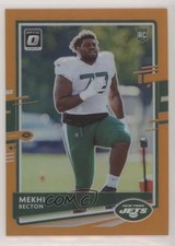 2020 Panini Donruss Optic Rookies Orange Prizm 186/199 Mekhi Becton #120 00jz