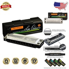 Pro Quality Harmonica C Major Diatonic Lee Oskar w/Case Responsive Reeds