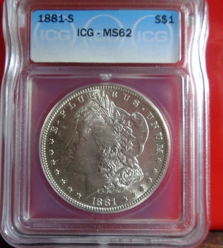 1881-S Morgan Silver Dollar $1 MS62 ICG Lovely coin