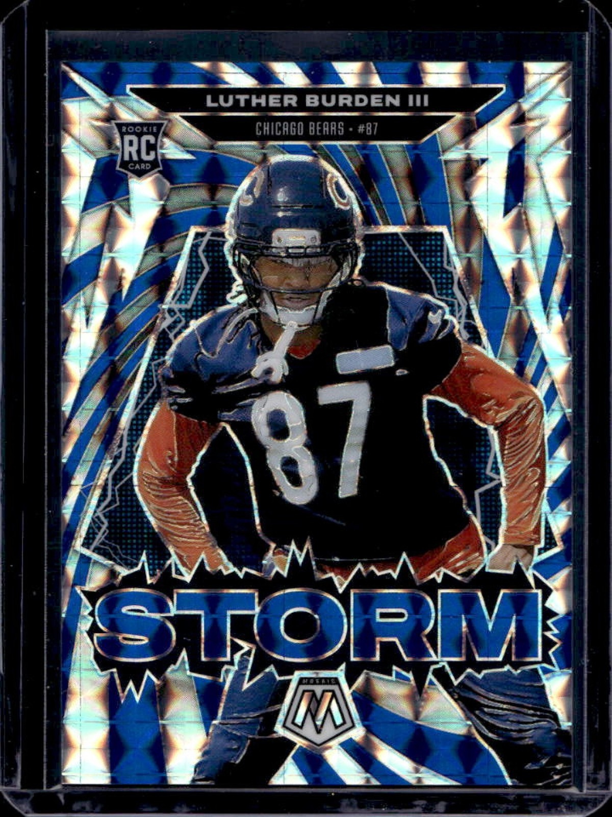 2025 Mosaic Luther Burden III Storm RC Blue Rookie #44/99 Bears