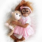 ZIYIUI Reborn Baby Doll 21inch Handmade Realistic Newborn Monkey Collectible Toy
