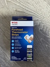 CVS Single Use Forehead Thermometer Strips With Storage Case. 5ct