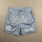UCLA University Of California Basketball Shorts Sz M Blue Zip Pockets Drawstring