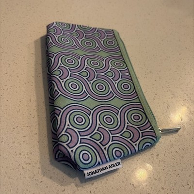 Jonathan Adler x Clinique Cosmetic Zip Bag Makeup Pouch Geometric Print New