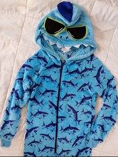 Falls Creek Plush Shark One Peice Pajamas Youth X-Large