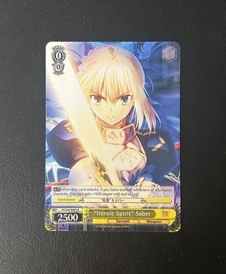 Saber FS/S34-E005 R Heroic Spirit Weiss Schwarz Fate Stay Night English - LP/NM