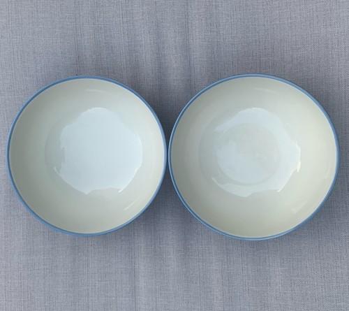 Lenox Poppies Rainbow-Blue/Embossed Design 7" Diameter Set of 2 Bowls RARE - Picture 6 of 13
