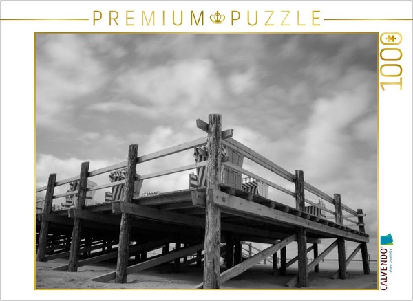 Calvendo Puzzle Beach Chair Platform | 1000 Pieces, Finished Size 25.2 × 18.9 In-image