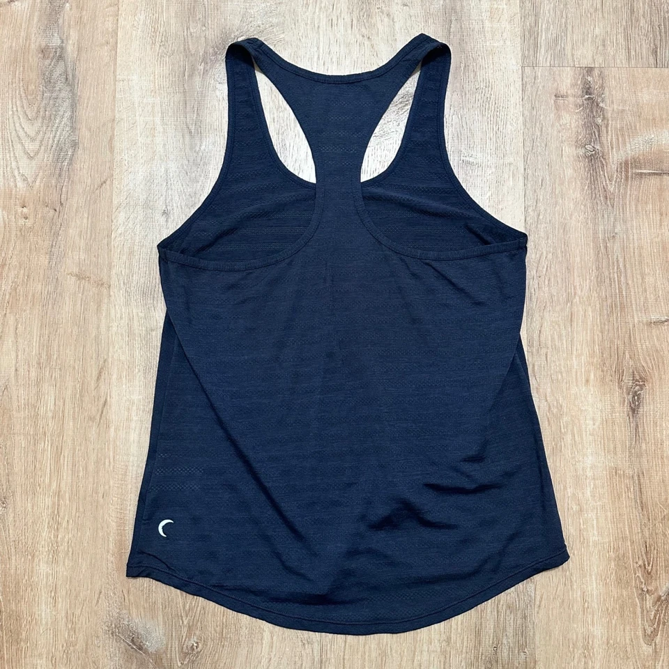 ZYIA ACTIVE | Camiseta sin mangas negra a rayas atlética gimnasio entrenamiento espalda deportiva, talla S Foto 4 de 4