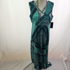 R&K Patterned Shift Dress Jade 2P
