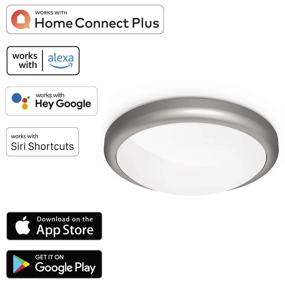 2x Hama WiFi LED Deckenleuchte 18W 120W dimmbar WLAN Deckenlampe App-Steuerung - Bild 3 von 4