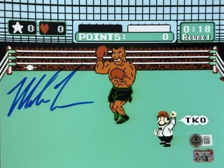 Mike Tyson firmato Nintendo Mike Tyson's Punch Out!! Foto 8x10 AUTO Fiterman