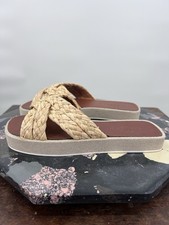 Sandalias planas Clergerie Paris Sally GAEL paja rafia talla 36/US6 precio de venta sugerido por el fabricante $411 nuevas sin caja