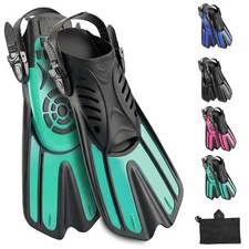 Diving fins Snorkeling Gear for Adults Snorkel fins  Swim fins Open, Adjustable,
