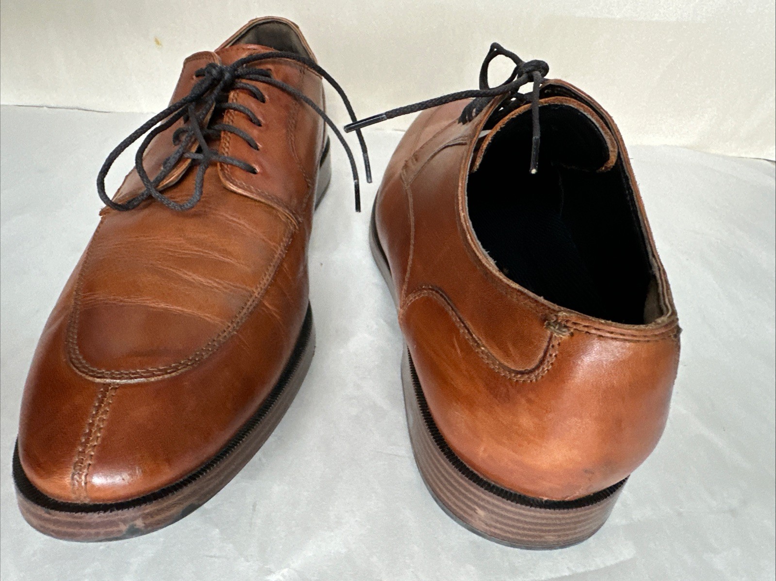 SAOLA Scarpe Oxford Cole Haan Grand Øs C23779 da uomo taglia 9 5 M punta divisa in pelle marrone