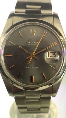 Rolex Oyster dateDate Precision 34mm Stahl Handaufzug Vintage