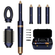 6-in-1 Hair Dryer Brush  Curling Iron Set, Hot Air Styler Hair Curler for Fa...