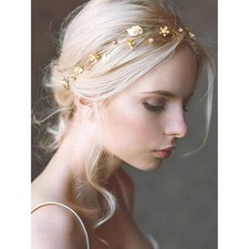 Bride Wedding Hair Vine Headband Gold Leaf Bridal Accessories for Women