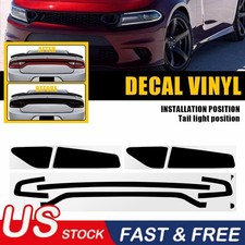 Dark Smoke Tail Light Rear Racetrack Tint Precut Overlay Vinyl For 15-23 Charger Dark Smoke Tail Light Rear Racetrack Tint Precut Overlay Vinyl For 15-23 Charger