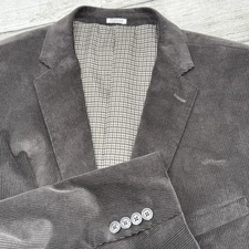 Saddlebred Heritage Corduroy 52R Dark Green 100% Cotton 2 Button EUC