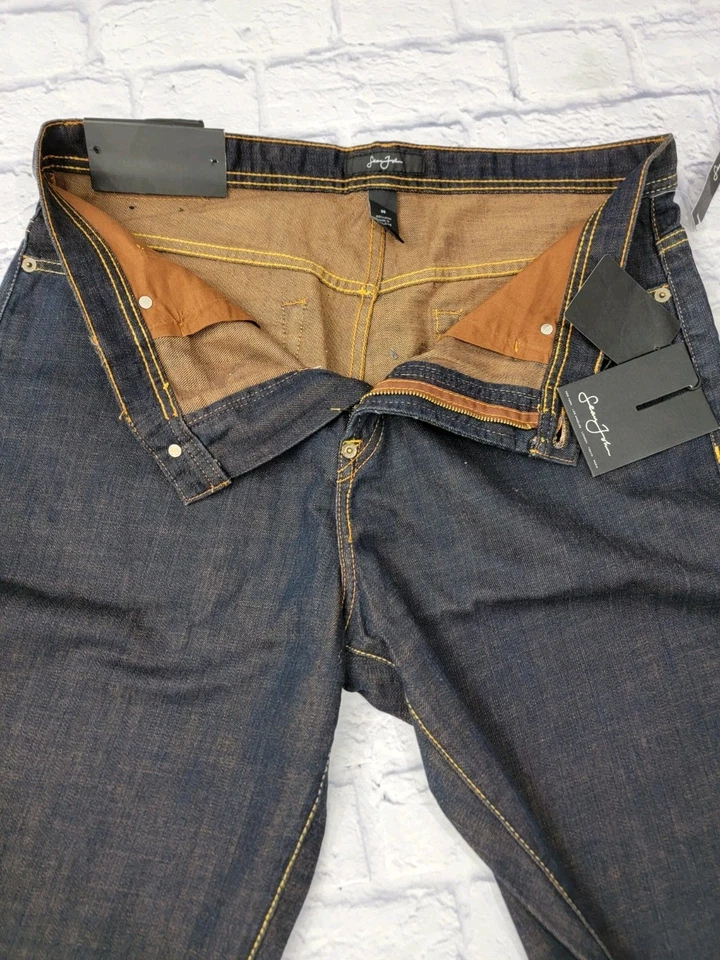 Mens Sz 36 X 34 Sean John Dark Blue Baggy Fit Y2K Hip Hop Jeans NWT - Image 4 of 4