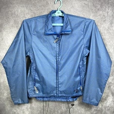 Vintage TREK illumiNITE Cycling Jacket Mens Large Blue Running Vented Zip