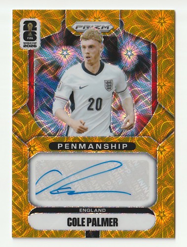 Cole Palmer 2026 Prizm FIFA World Cup 2026 Celestial Lattice Gold Auto /10
