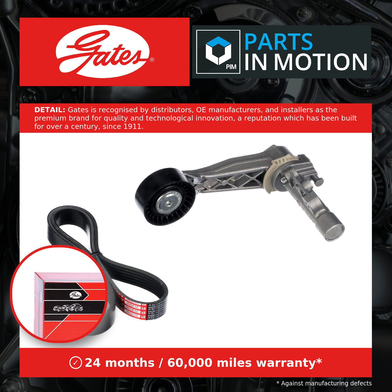 Drive Belt Kit K016PK903XS Gates Set 1611279180 16112791 6PK903XS K056PK905 New - Image 26