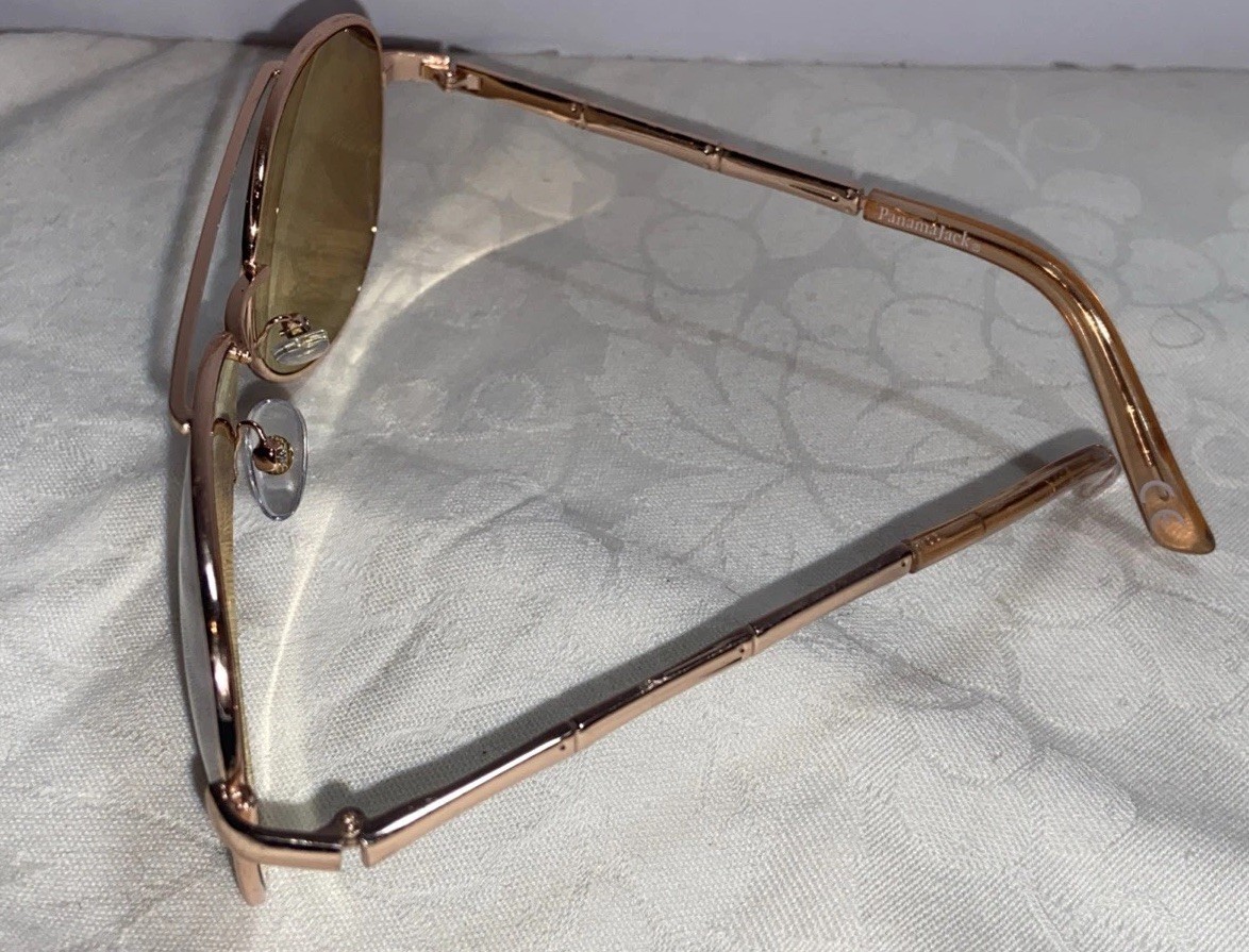 Panama Jack Women’s Sunglasses PJ87 – Pilot Metal Aviator Frames – Rose Gold