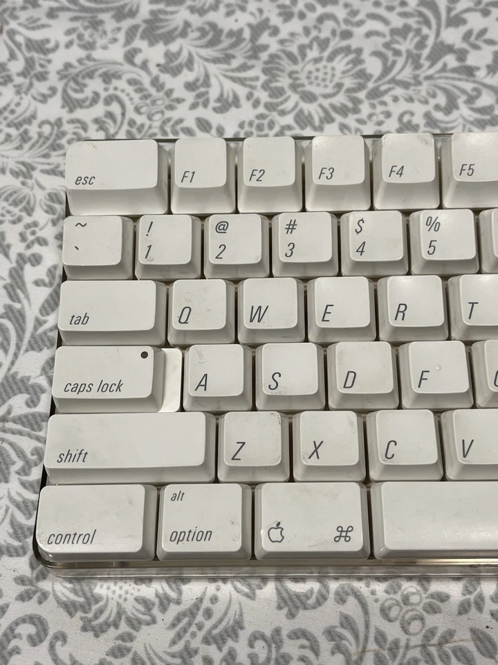 Apple A1048 USB Keyboard White Clear Acrylic Vintage Mac G5 Tested Working - Image 2 of 4
