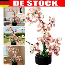Orchidee Blumen Klemmbausteine 866 Teile Pflanzen Bonsai Bausteine Set Dekor