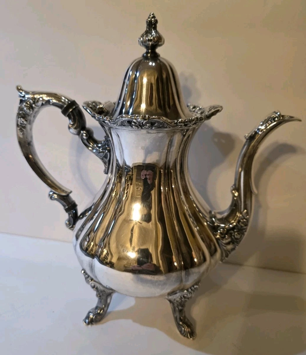 Wallace Baroque/Rococo Antique US Silver-Plated Teapots, Coffee