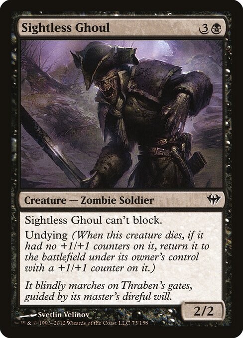 Sightless Ghoul Foil Dark Ascension 73 NM MTG