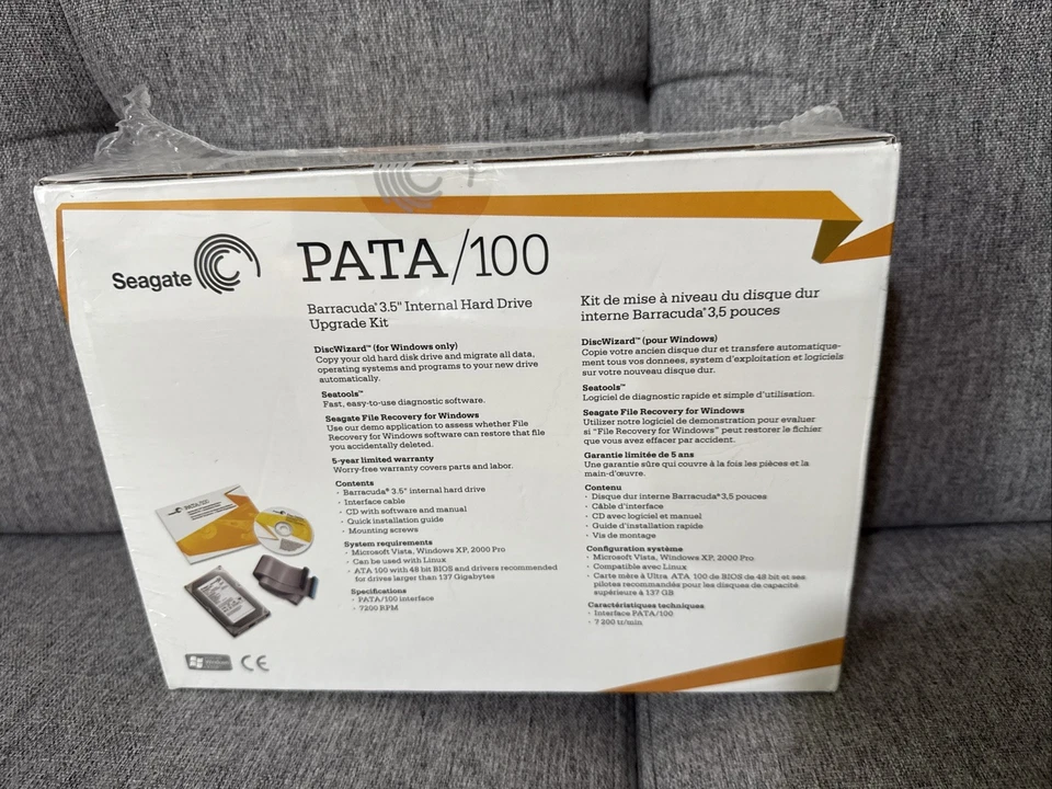 Seagate Barracude 3.5" Internal Hard Drive 320 GB PATA/100 W/ Box NEW Sealed - Image 2 of 3